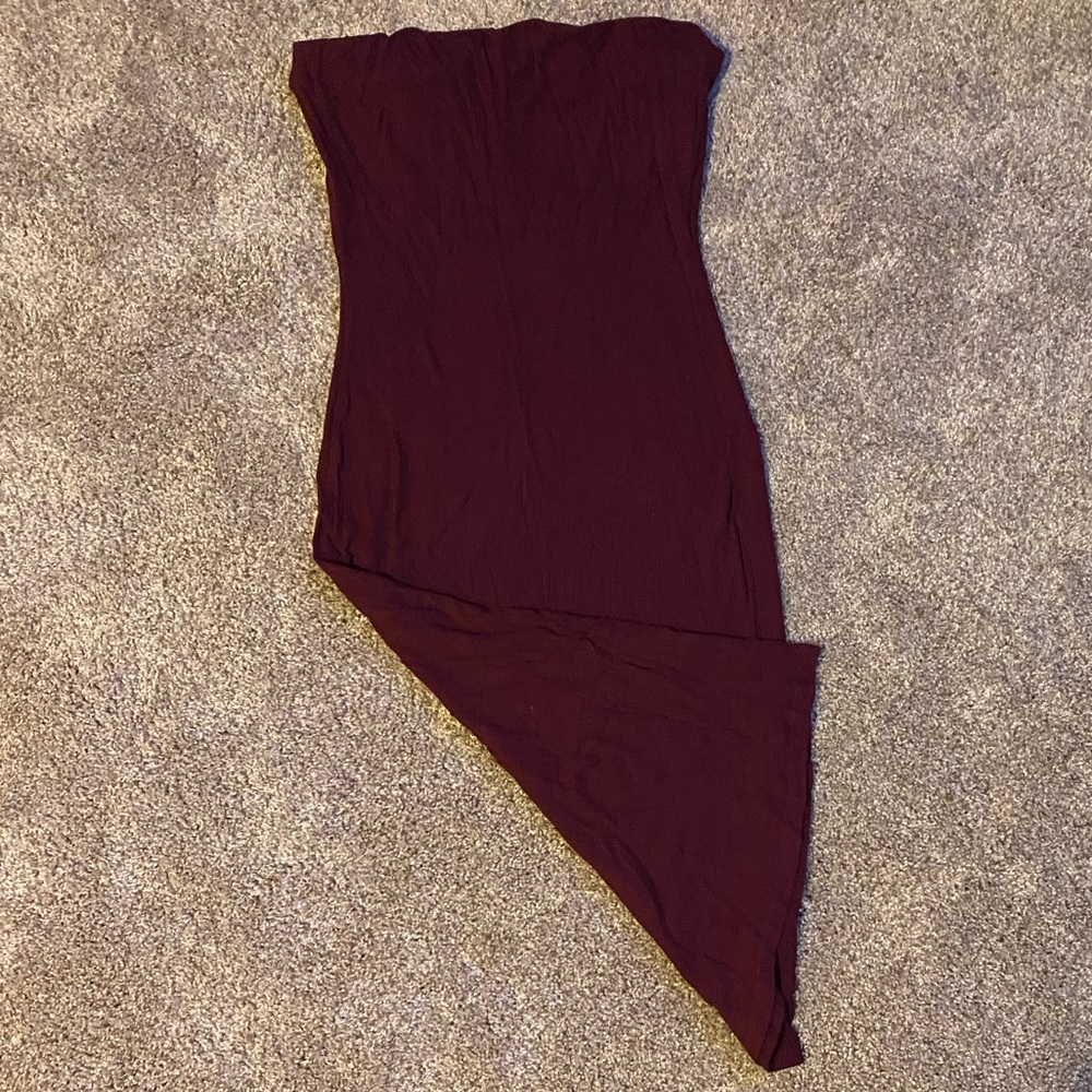 Midi Burgundy tube dress